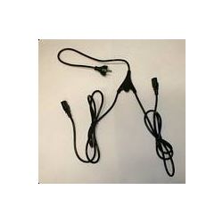 NEC RC-3081 3-Pin Main Plug to 2x IEC Female Connectors 2m