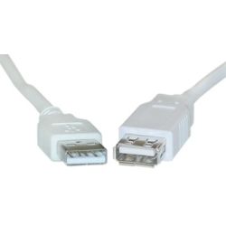 8Ware UC-2005AAE USB 2.0 Certified Extension A-A M-F Transparent Metal Sheath Cable 5m