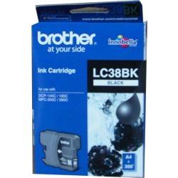 Brother LC38BK Black Ink Cartridge (0.3K) GENUINE