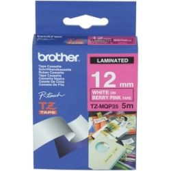 Brother TZ-MQP35 White on Berry Pink