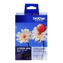 Brother LC39BK2PK Black Ink 2 Pack - GENUINE