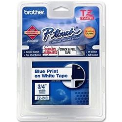 Brother TZE-243 18mm Blue on White TZE Tape - GENUINE