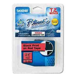 Brother TZE-441 18MM BLACK ON RED TZE TAPE