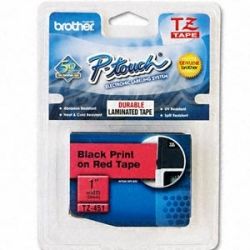 Brother TZE-451 24mm Black on Red TZE Tape - GENUINE