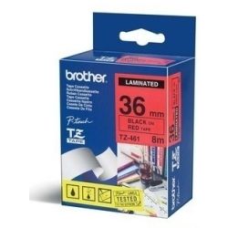 Brother TZE-461 36mm Black on Red TZ Tape - GENUINE