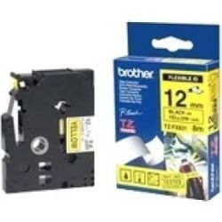 Brother TZE-FX631 12mm Black on Yellow Flexible TZ Tape - GENUINE