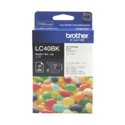 Brother LC-40BK Black Ink Cartridge (0.3K) - GENUINE
