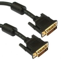 8Ware DVI-DD1 DVI-D Dual-Link M-M Cable Gold Plated 1.5m OEM Pack Black
