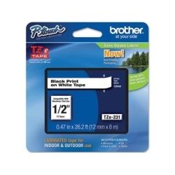 Brother TZE-233 12mm Blue on White TZE Tape