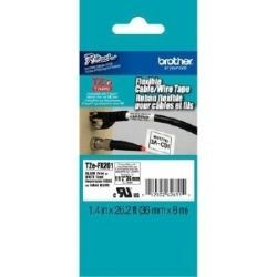 Brother TZE-FX261 36mm Black on White Flexible TZ Tape