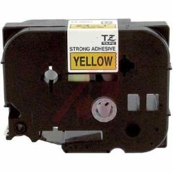 Brother TZE-S661 36mm Black on Yellow Strong Adhesive TZE Tape - GENUINE
