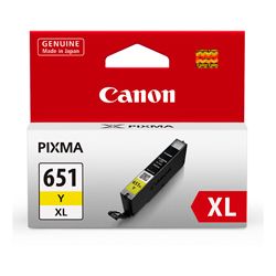 Canon CLI651XLY Yellow Extra Large Ink Cartridge - GENUINE