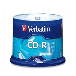 Verbatim BMDVER52XCDRB50 700MB 52x CD-R (Tube of 50pcs)