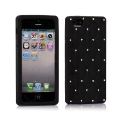 OEM Silicone Case with Diamond Decoration for iPhone 5 Black