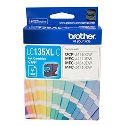 Brother LC135XLC Cyan Ink Cartridge (1.2K) - GENUINE