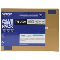 Brother TN-2025-3PK Black Toner Triple Pack (2.5K) GENUINE