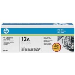 HP Q2612AD No.12A Black Toner Cartridge Dual Pack (2K/Toner) - GENUINE