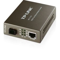 TP-Link 10/100M RJ45 to 100M single-mode SC fiber Converter, Full-duplex, Tx:1550nm, Rx:1310nm, up to 20Km, switching Power adapter