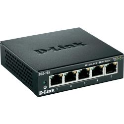D-Link DGS-105 5-Port Gigabit Desktop Switch Metal Housing