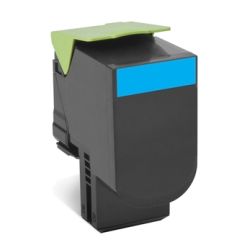 Lexmark 80C8HC0 808HC Cyan High Yield Return Toner Cartridge, 3K CX410/CX510