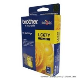 Brother LC67Y Yellow Ink Cartridge (0.325K) - GENUINE