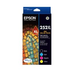 Epson 252XL High Capacity 4 Colour Value Pack (Black/Cyan/Magenta/Yellow) for WF3620, WF7620