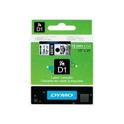 Dymo SD45010 45010 D1 Label Cassette 12mm x 7m - Black/Clear