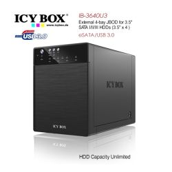 Icy Box IB-3640SU3 External 4-Bay JBOD System for 3.5 inch SATA HDDs