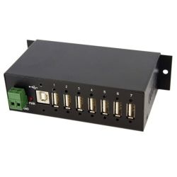 StarTech STARTECH.COM 7 Port USB2.0 HUB INDUSTRIAL METAL ESD & SURGE PROTECTION MOUNT 2YR