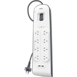 Belkin 8 Outlet with 2M Cord with 2 USB Ports