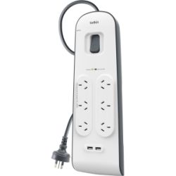 Belkin 6 Outlet with 2M Cord with 2 USB Ports