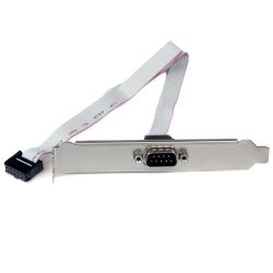 StarTech 16 inch (40cm) 9-Pin Serial Male to 10-Pin Motherboard Header Slot Plate