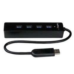 StarTech STARTECH.COM 4 Port PORTABLE SUPERSPEED USB 3.0 HUB WITH BUILT-IN CABLE 2YR