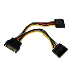 StarTech STARTECH.COM 6IN SATA POWER Y SPLITTER Cable ADAPTER M/F LTW