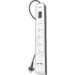 Belkin 4 Outlet with 2M Cord with 2 USB Ports