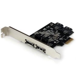 StarTech 2-Port PCI Express SATA 6 Gbps eSATA Controller Card - Dual Port PCIe SATA III Card - 2 Int/2 Ext