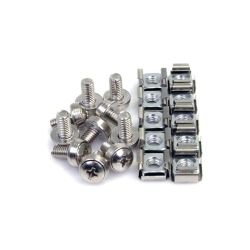 StarTech STARTECH.COM M6 MOUNTING SCREW + CAGE NUTS FOR SERVER Rack CABINET 50PK NICKEL-PLATED