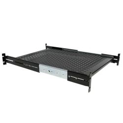 StarTech 2U Adjustable Mounting Depth Vented Sliding Rack Mount Shelf - 50lbs/22.7kg