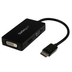 StarTech Travel A/V adapter: 3-in-1 DisplayPort to VGA DVI or HDMI converter