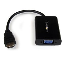 StarTech HDMI to VGA Video Adapter Converter with Audio for Desktop PC/Laptop/Ultrabook - 1920x1200