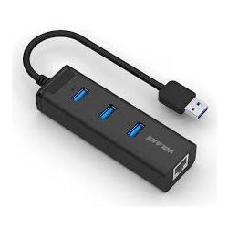 Volans VL-HJ45, Aluminium 3-Port USB3.0 Hub + RJ45 Gigabit Ethernet Adapter, Output: USB3.0: 5Gbps/10/100/1000M Gigabit Ethernet, LED Power indicato