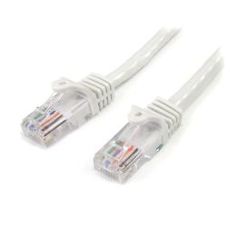 StarTech Cat5e Patch Cable with Snagless RJ45 Connectors - 1m - White