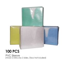 CD-DVD Colour PVC Sleeve Hold 2 Disc (Double Sided/100PCS/Pack)
