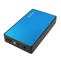 Simplecom SE325 Tool Free 3.5 inch SATA HDD to USB 3.0 Hard Drive Enclosure - Blue