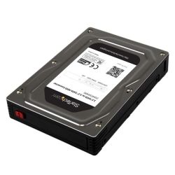 StarTech 2.5 inch to 3.5 inch SATA Aluminum Hard Drive Adapter Enclosure with SSD/HDD Height up to 12.5mm