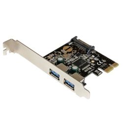 StarTech STARTECH.COM 2 PORT PCIe USB3.0 CARD SATA POWER REQUIRED Low PROFILE 2YR