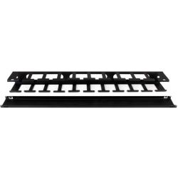 StarTech StarTech.com 1U Horizontal Finger Duct Rack Cable Management Panel with Cover Server Rack Cable Duct Rack Cable Organizer / Manager (CMDUCT1UX)