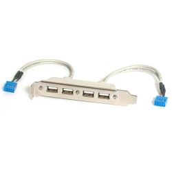 StarTech 4-Port USB A Female Slot Plate Adapter