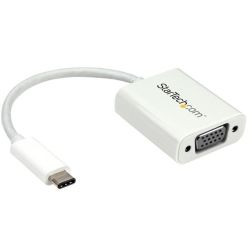 StarTech USB-C to VGA Adapter White