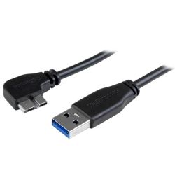 StarTech Slim Micro USB 3.0 Cable - M/M - Left-Angle Micro-USB - 0.5m